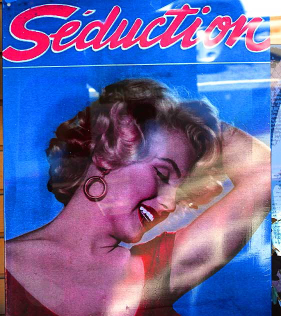 Seduction - vintage magazine for sale in the window of a Hollywood souvenir shop