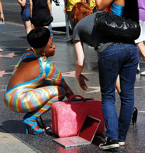 Performer in front of Grauman's Chinese Theater, Friday, June 4, 2010