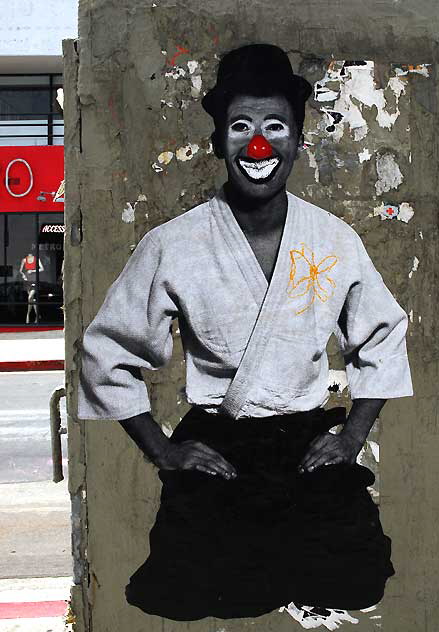Ninja Clown on utility box on Melrose Avenue