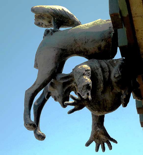 Hanging sculpture at Barnsdall Arts Park, Hollywood Boulevard