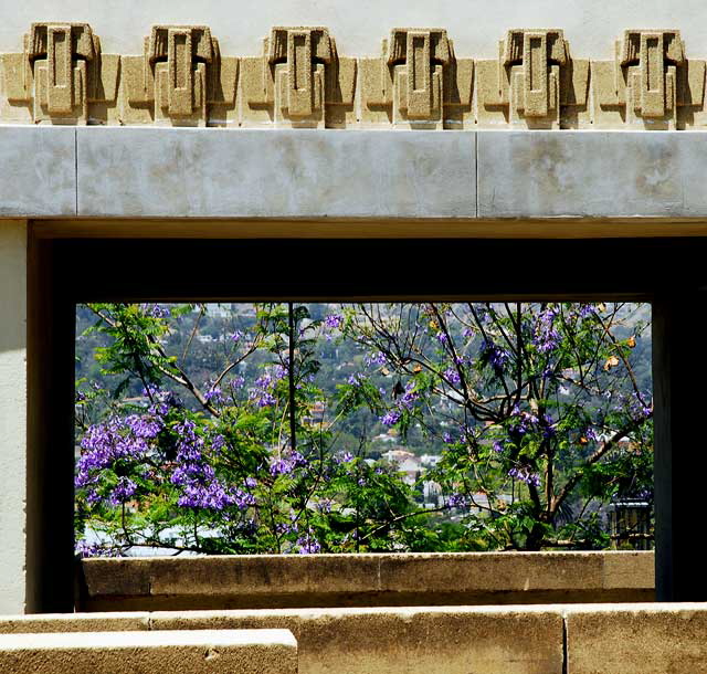 At Hollyhock House, 1921, Frank Lloyd Wright - Hollywood, California 