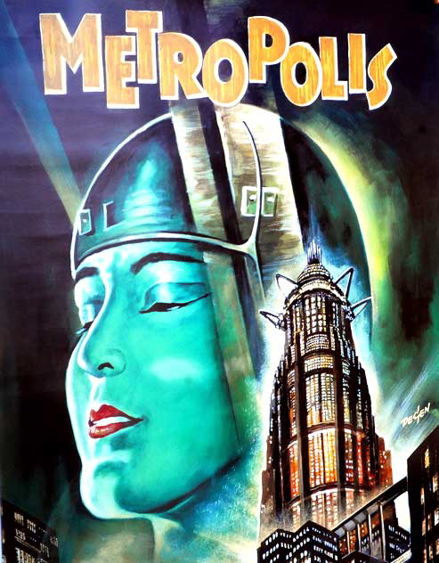 Fritz Lang's Metropolis (1927) - poster in window of Hollywood bookstore