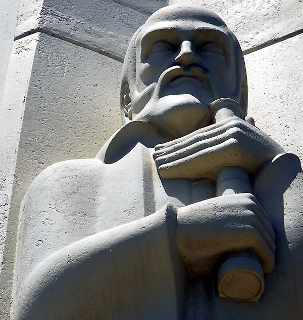 Galileo - Astronomers Monument, a Public Works Arts Project from 1934 at the Griffith Observatory on Mount Hollywood