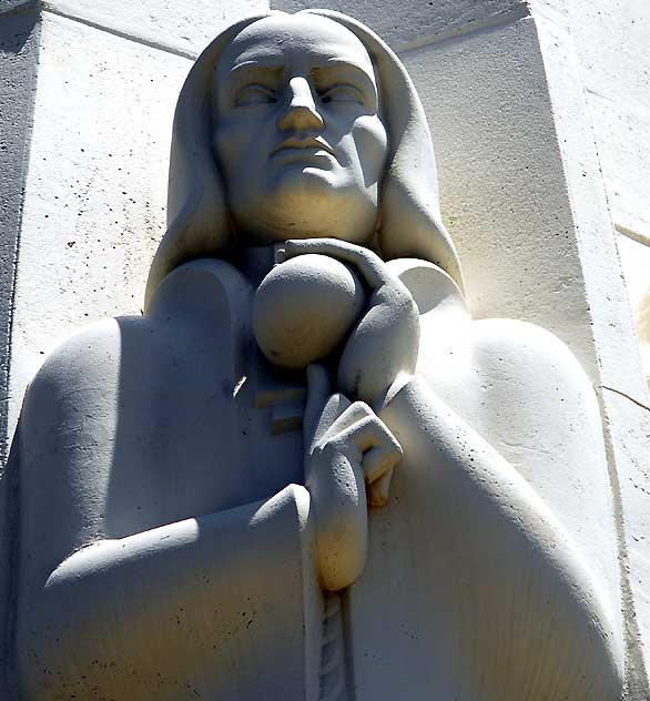 Isaac Newton - Astronomers Monument, a Public Works Arts Project from 1934 at the Griffith Observatory on Mount Hollywood