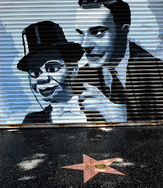 Edgar Bergman and Charley McCarthy - roll-down door, Hollywood Boulevard