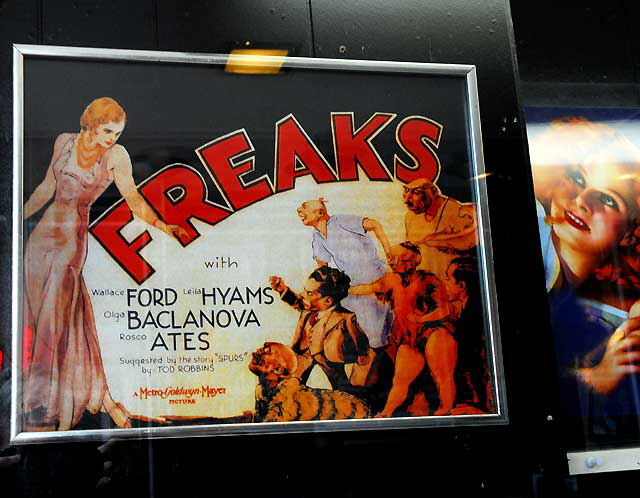 Poster for Freaks, the 1932 Tod Browning film - window of Larry Edmunds Books, Hollywood Boulevard