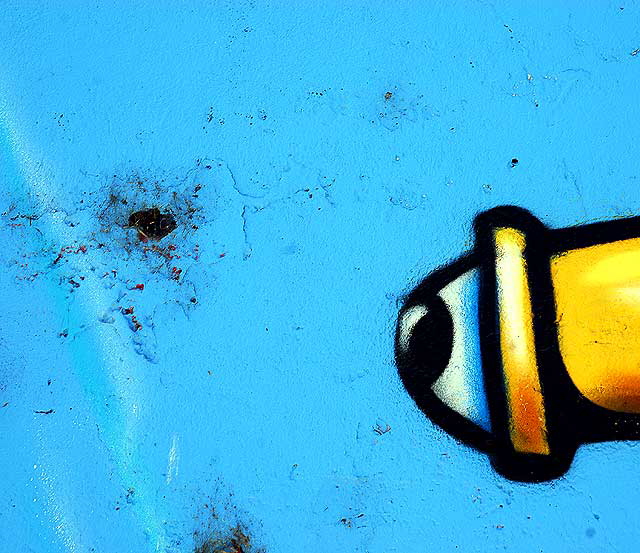 Detail of the "Chance" Yellow Submarine mural on the west side of Echo Park Lake