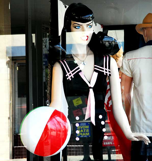 Window if the Betty Page Store - southwest corner of Hollywood Boulevard and Cherokee, Monday, June 28, 2010 