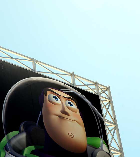 Buzz Lightyear - Toy Story 3 billboard above the El Capitan Theater on Hollywood Boulevard