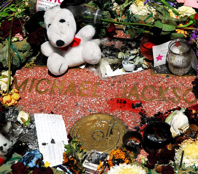 Michael Jackson's star on the Hollywood Walk of Fame, Wednesday, June 30, 2010