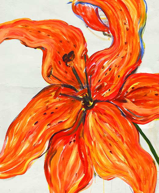 Random Act painting of daylily - Highland Avenue in Hollywood