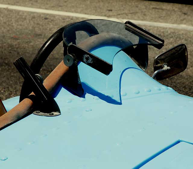 Blue Bugatti Type-35 replica parked on Hollywood Boulevard at Virgil, Monday, June 7, 2010