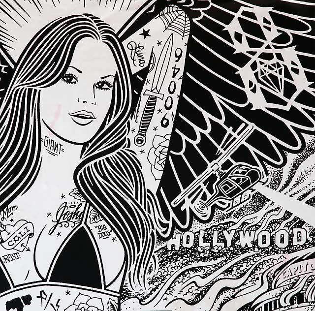 Tattooed Hollywood Girl - poster for "Rebel 8, The Return of the Lost Angels"