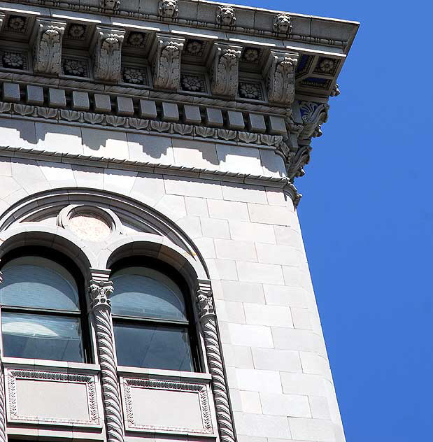 The "Cahuenga Building" on the northeast corner of North Cahuenga Boulevard and Hollywood Boulevard, at Raymond Chandler Square, Hollywood