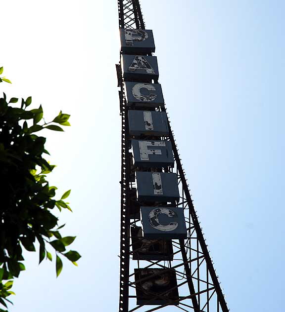 East radio tower at the Warner Pacific Theater, Hollywood Boulevard