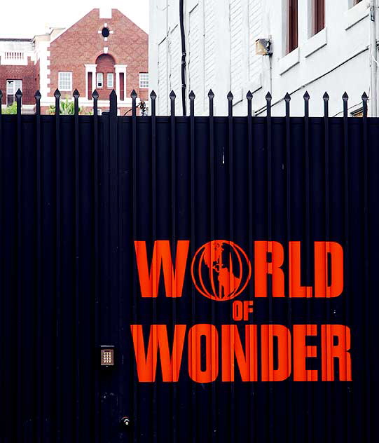 World of Wonder gate, Cherokee Avenue, Hollywood