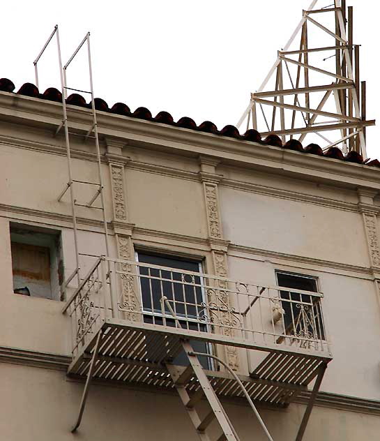 Apartment fire escape, Wilcox Avenue, Hollywood