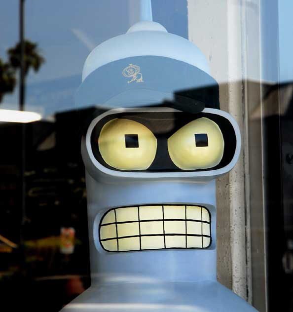 Robot in toy shop window - Meltdown, Sunset Boulevard, Hollywood 
