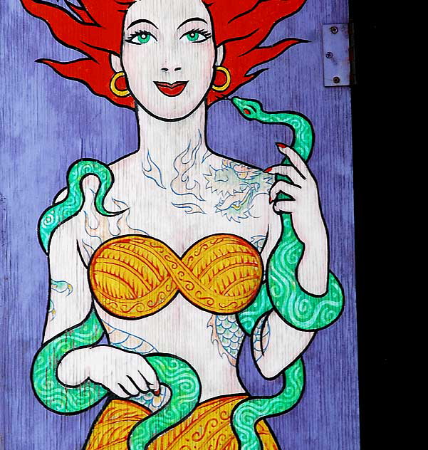 Snake Woman - tattoo shop on Sunset Boulevard, Hollywood