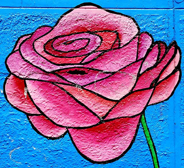 Mural at the Micheltorena Street Elementary School - 1511 Micheltorena Street, in the Silverlake district of Los Angeles - February 2007, by Tommy Ruets, Jersey Joe and the students of Michel Torena, sponsored by the Hollywood Arts Council