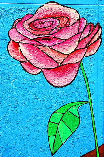 Mural at the Micheltorena Street Elementary School - 1511 Micheltorena Street, in the Silverlake district of Los Angeles - February 2007, by Tommy Ruets, Jersey Joe and the students of Michel Torena, sponsored by the Hollywood Arts Council