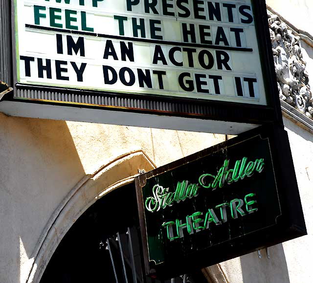 Marquee at the Stella Adler Theater, Hollywood Boulevard