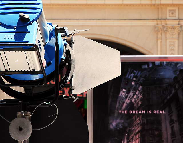 Setting up for the premiere of the film "Inception" at Grauman's Chinese Theater on Hollywood Boulevard, Tuesday, July 13, 2010