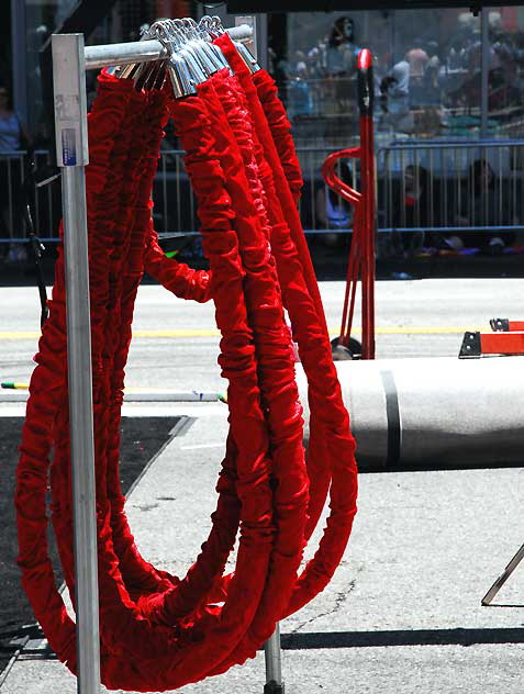 Setting up for the premiere of the film "Inception" at Grauman's Chinese Theater on Hollywood Boulevard, Tuesday, July 13, 2010