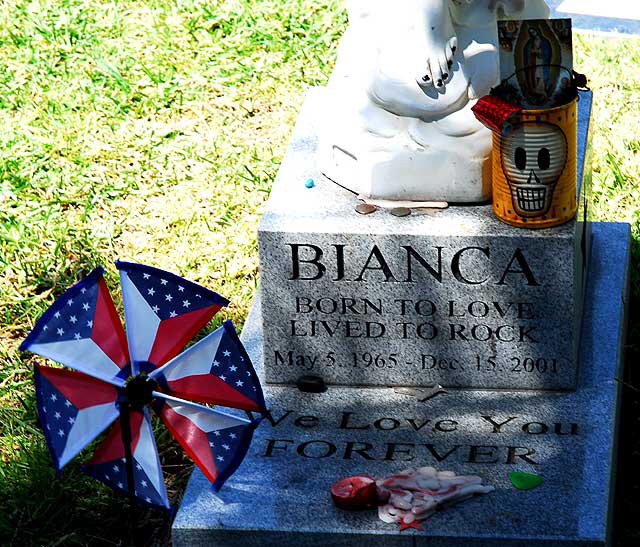 Grave of Bianca Halstead, Hollywood Forever Cemetery, Santa Monica Boulevard, Hollywood