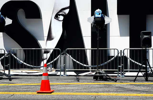 Preparations for the premier of "Salt" at the Chinese Theater on Hollywood Boulevard, Monday, July 19, 2010