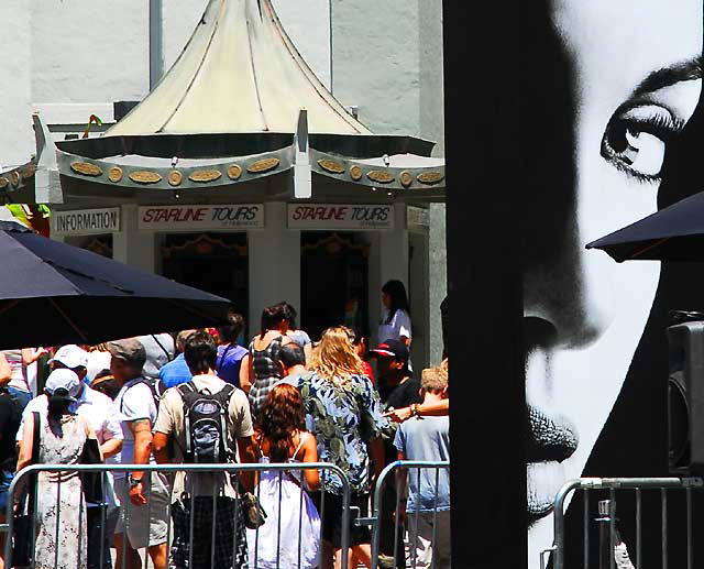 Preparations for the premier of "Salt" at the Chinese Theater on Hollywood Boulevard, Monday, July 19, 2010