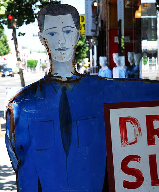 Blue Cutout Man, Melrose Avenue, Hollywood