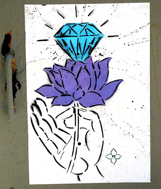 Free Humanity graphic on Melrose Avenue - Flower, Diamond, Hands  
