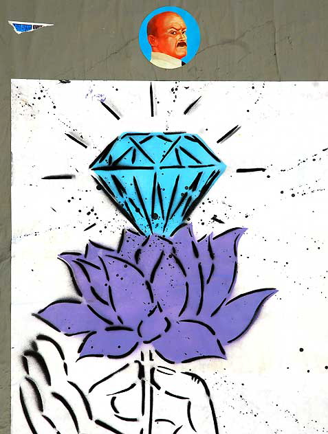 Free Humanity graphic on Melrose Avenue - Flower, Diamond, Hands  