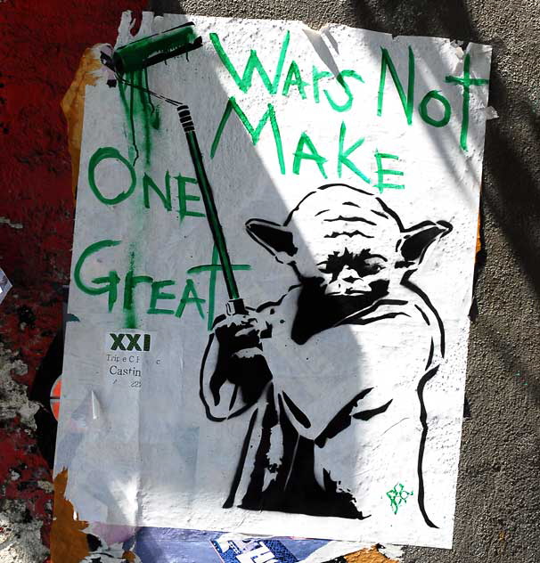 Yoda antiwar graphic, Melrose Avenue