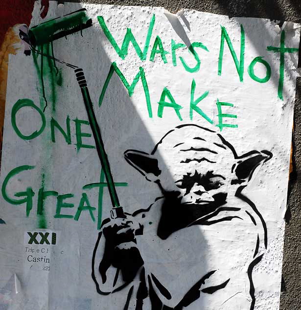 Yoda antiwar graphic, Melrose Avenue