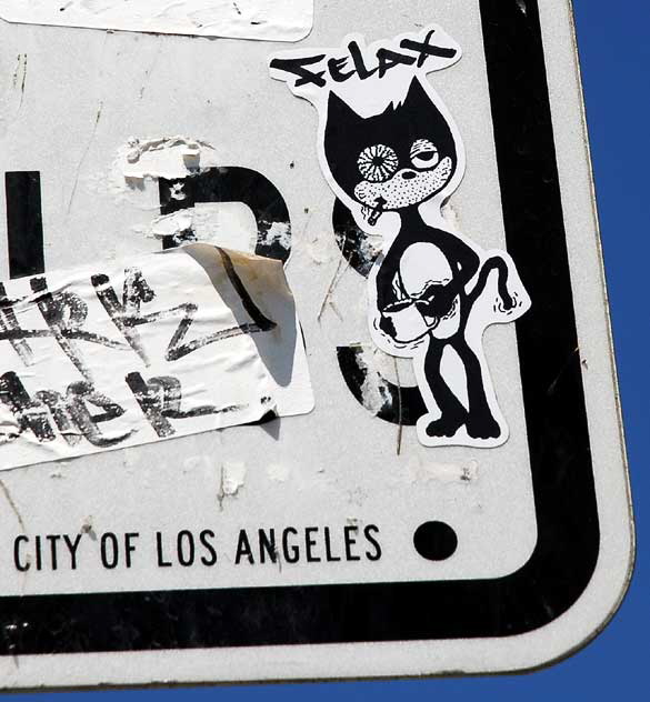 Cat Sticker, Hollywood Boulevard