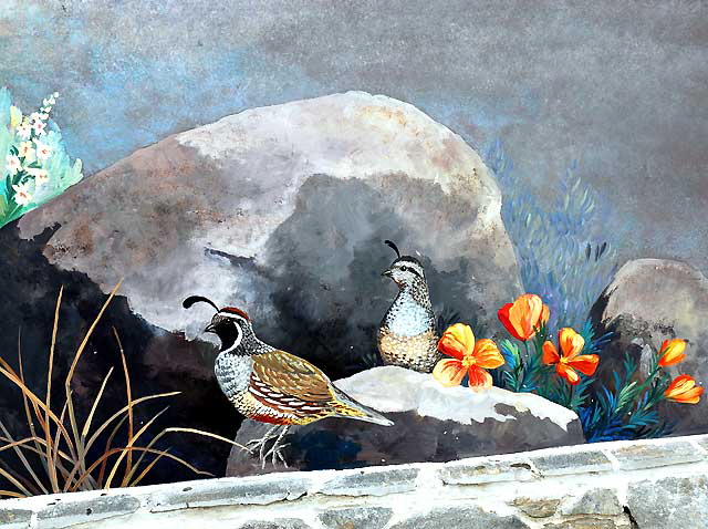 Clearwater Mural of the Palisades - Terri Bromberg, 1999 and 2004 - near the corner of Swarthmore Avenue and Antioch Street in Pacific Palisades