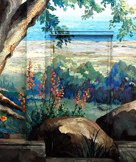 Clearwater Mural of the Palisades - Terri Bromberg, 1999 and 2004 - near the corner of Swarthmore Avenue and Antioch Street in Pacific Palisades