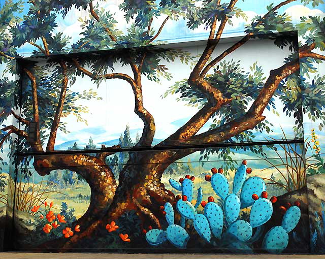 Clearwater Mural of the Palisades - Terri Bromberg, 1999 and 2004 - near the corner of Swarthmore Avenue and Antioch Street in Pacific Palisades