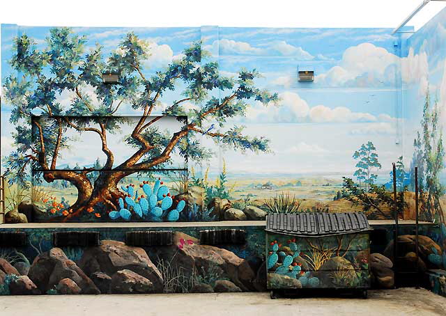 Clearwater Mural of the Palisades - Terri Bromberg, 1999 and 2004 - near the corner of Swarthmore Avenue and Antioch Street in Pacific Palisades