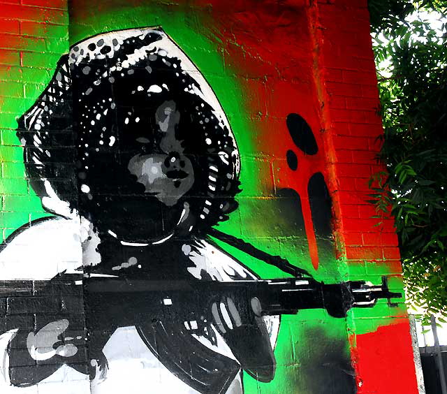 Gun Kid, mural on Saint Andrews Place at Hollywood Boulevard 