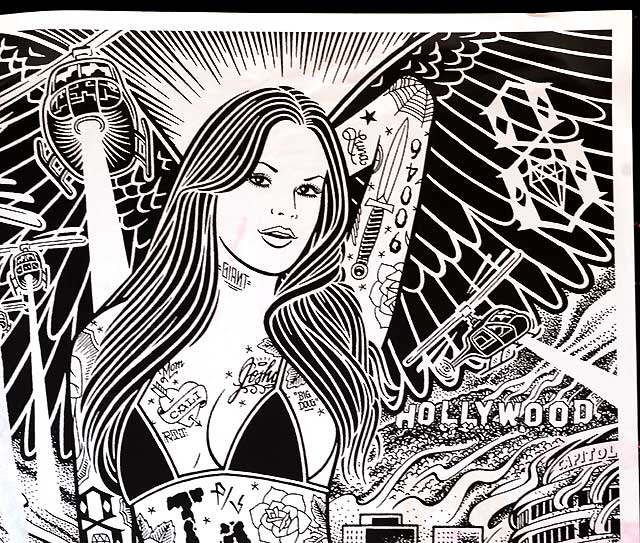 Tattooed Hollywood Girl - poster for "Rebel 8, The Return of the Lost Angels"