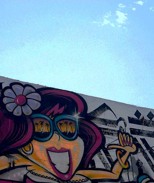 Mural at Rosewood and Fairfax on the north wall of "Goo" - a hair salon and spa - facing Hollywood