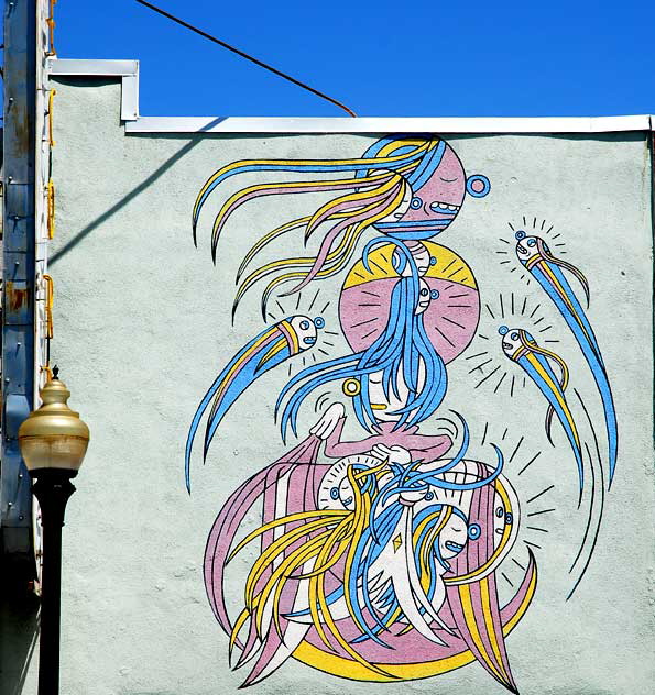 Mural with Streetlamp, Fairfax Avenue, Los Angeles