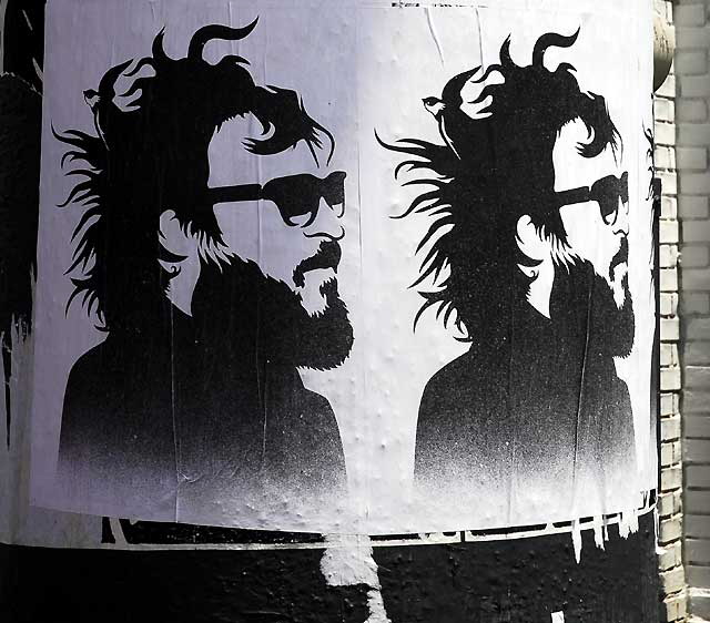 Bearded Man - multiple silkscreen, Melrose Avenue, Monday, August 2, 2010 