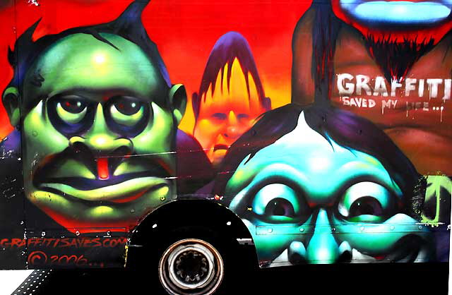 Graffiti Truck, parking lot off Melrose Avenue, Monday, August 2, 2010