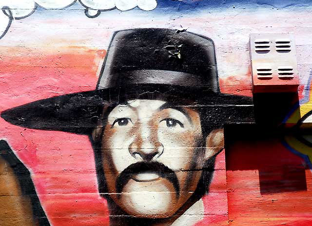Gaucho - detail of mural in alley at Melrose and La Brea 