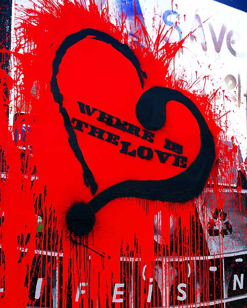 Where is the Love? - Mural on Spading Street at Melrose Avenue, photographed Monday, August 2, 2010