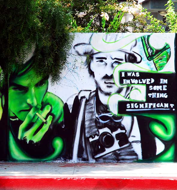 Dennis Hopper "tribute wall" - Pacific and Brooks, Venice Beach - photographed on Friday, August 6, 2010
